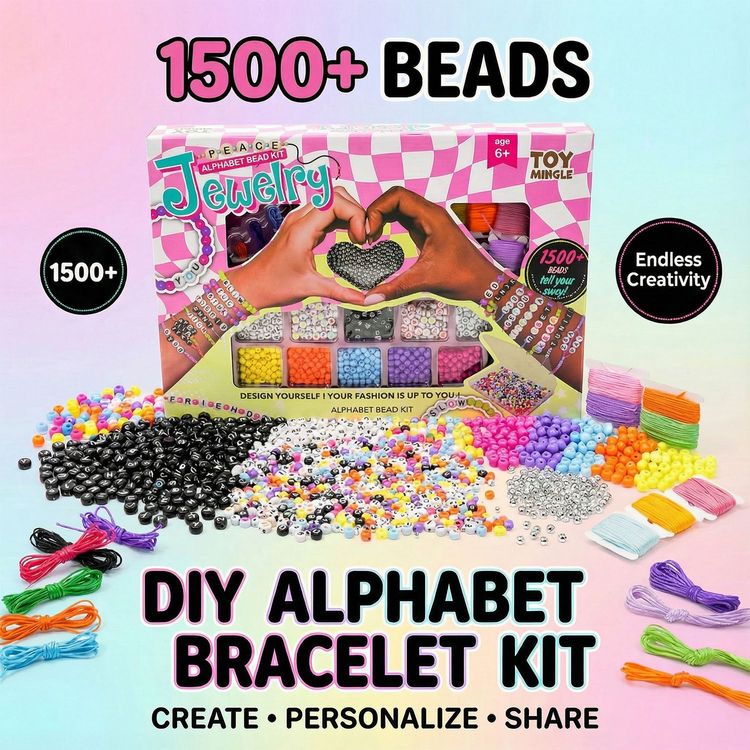 Heart-shaped bracelet set