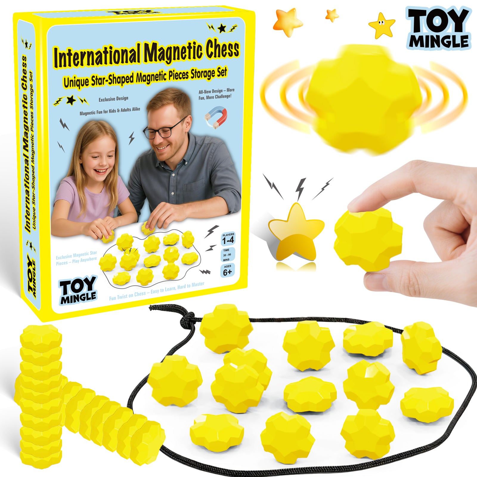 Magnetic battle trap game