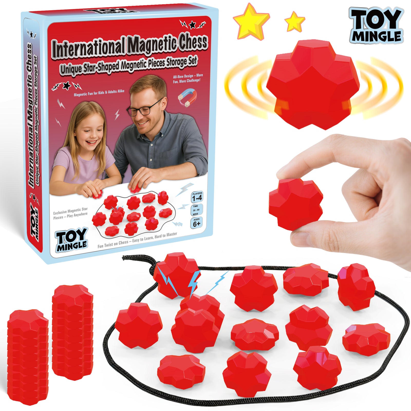 Magnetic battle trap game