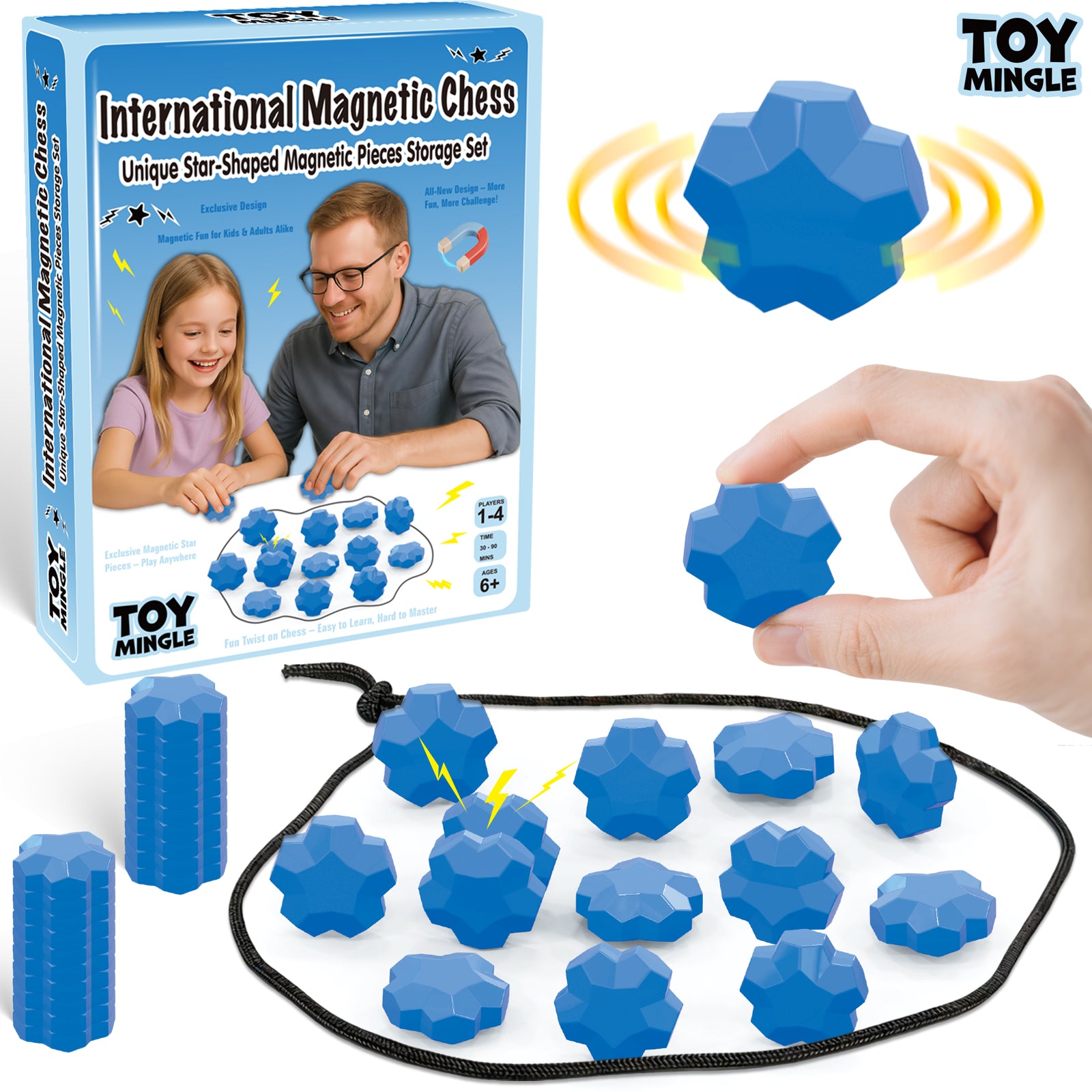 Magnetic battle trap game