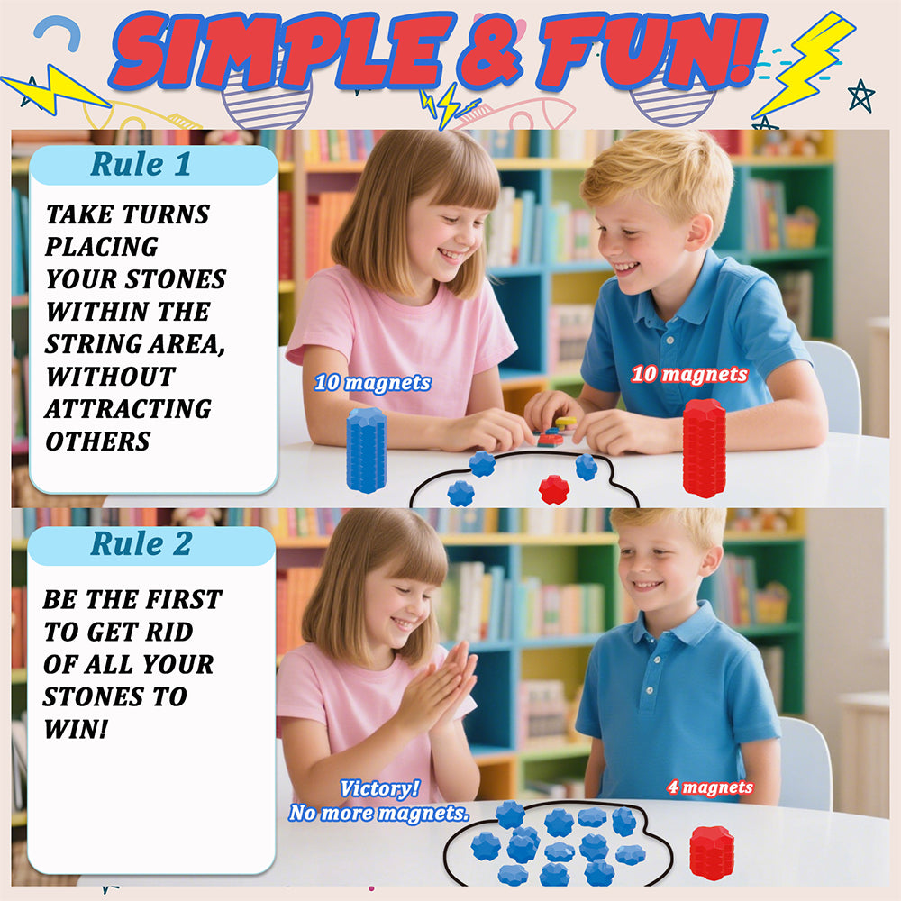 Magnetic battle trap game